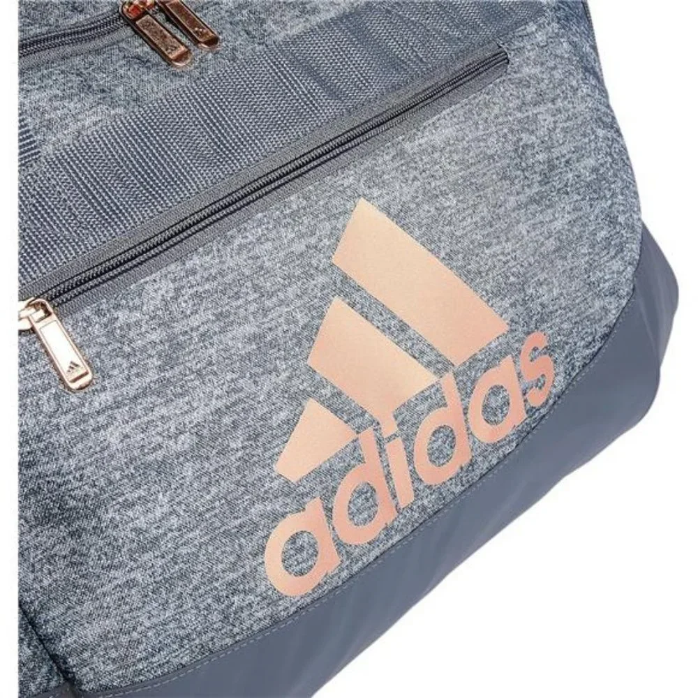 New Adidas‎ Unisex Defender 4 Small Duffel Bag (Onix Grey/Rose Gold)